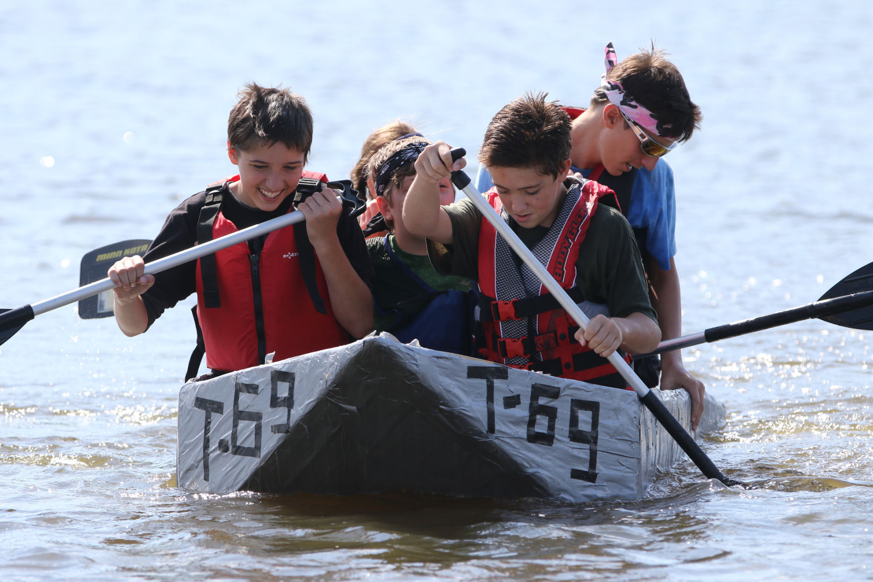 Hobart's Lakefront Festival cardboard boat race
